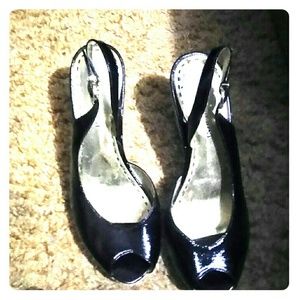 Cute black wedges